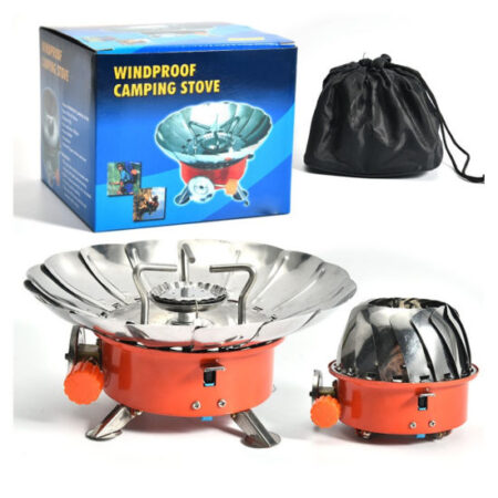 Windproof Camping Stove With Gas Can Outdoor